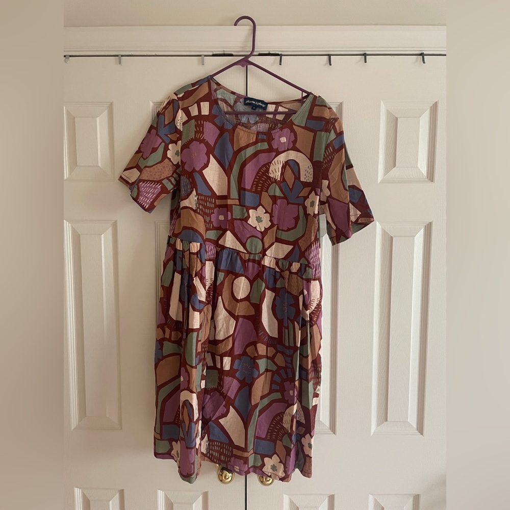 BNWOT Princess Highway Geometric Print Smock Dress - Picture 2 of 9